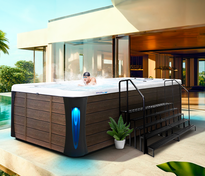 Calspas hot tub being used in a family setting - Port St Lucie